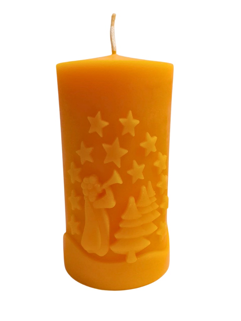 Weihnachtskerze Stumpen Engel